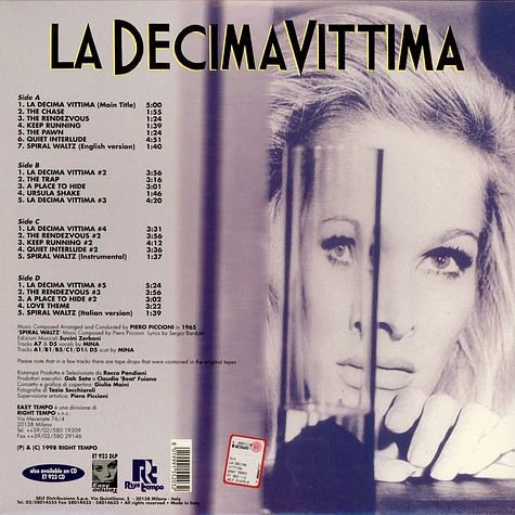 Piero Piccioni - La Decima Vittima (The Original Complete Motion Picture Soundtrack)