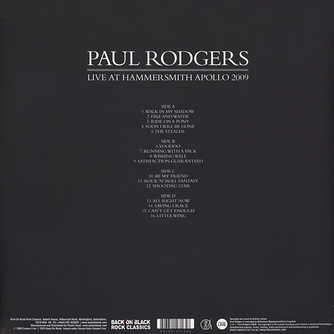 Paul Rodgers - Live At Hammersmith 2009