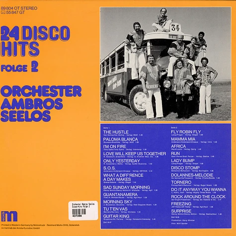 Orchester Ambros Seelos - Disco-Hits Folge 2