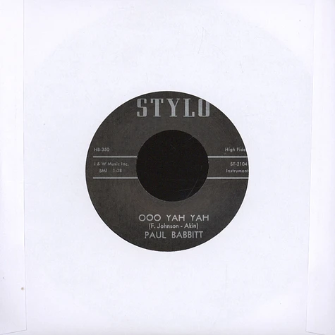 Paul Babbitt - Ooh Yah Yah / Shade Blue