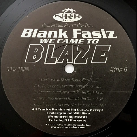 Blank Fasiz - We Came To Blaze