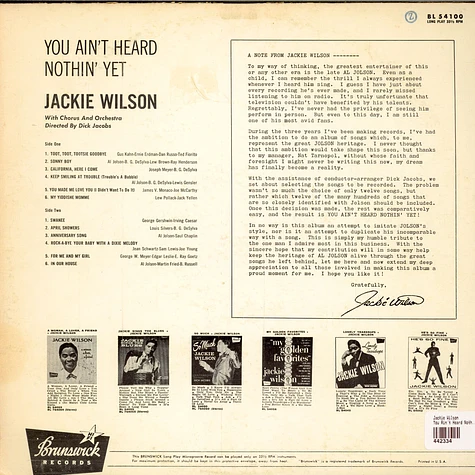 Jackie Wilson - You Ain't Heard Nothin Yet