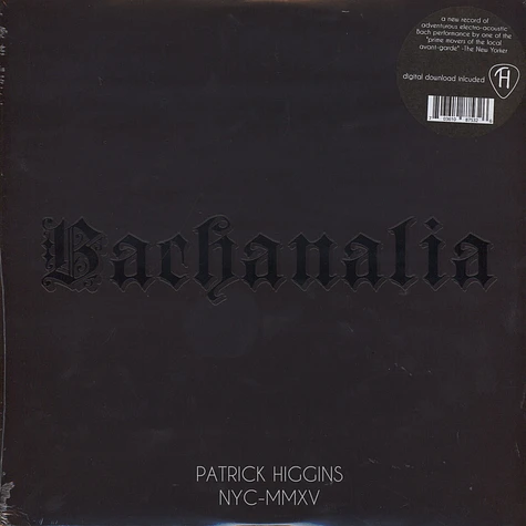 Patrick Higgins - Bachanalia