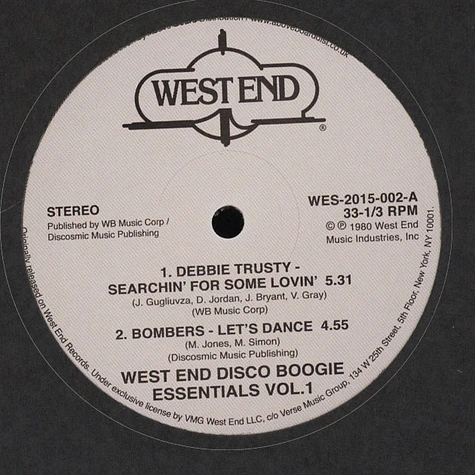 V.A. - West End Disco Boogie Essentials Volume 1