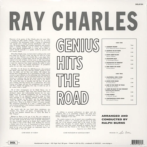 Ray Charles - Genius Hit The Road 180g Vinyl Edition