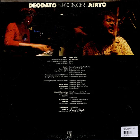 Eumir Deodato / Airto Moreira - In Concert