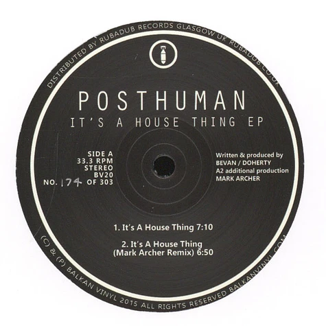 Posthuman - It's A House Thing
