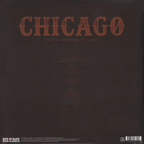 Chicago - Terrys Last Stand, NY 1977 Volume 1