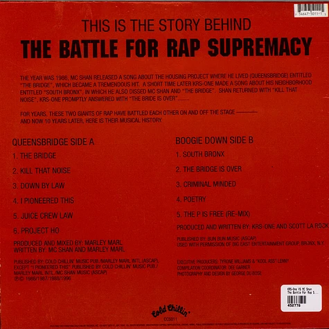 KRS-One VS MC Shan - The Battle For Rap Supremacy