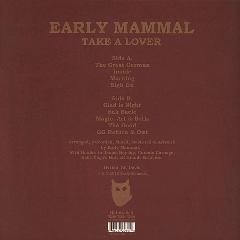 Early Mammal - Take A Lover