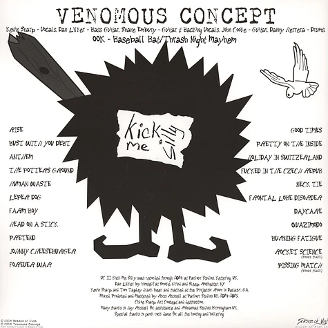 Venomous Concept - Kick Me Silly VCIII Colored Vinyl Edition