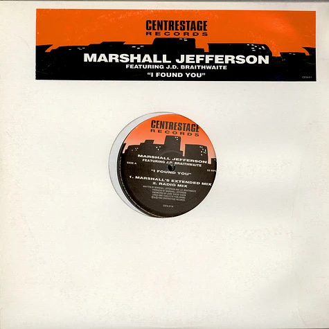 Marshall Jefferson Featuring J.D. Braithwaite - I Found You