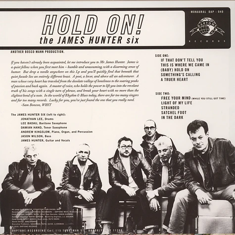 The James Hunter Six - Hold On!