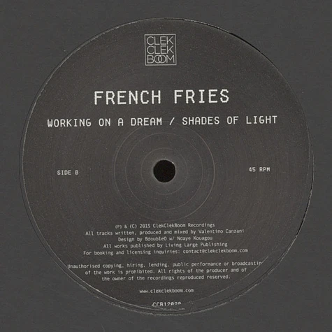 French Fries - Working On A Dream / Shades Of Light
