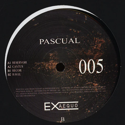Pascual (Alberto Pascual) - Reservoir EP