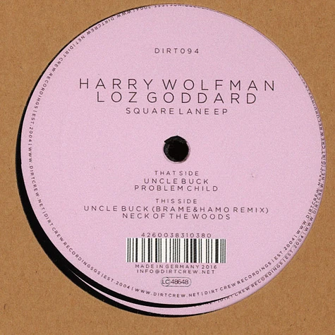 Harry Wolfman & Loz Goddard - Square Lane EP