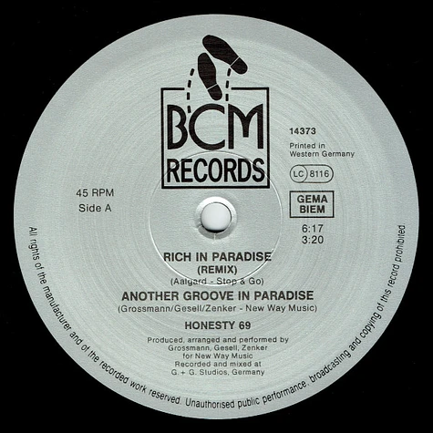 Honesty 69 - Rich In Paradise (Remix)