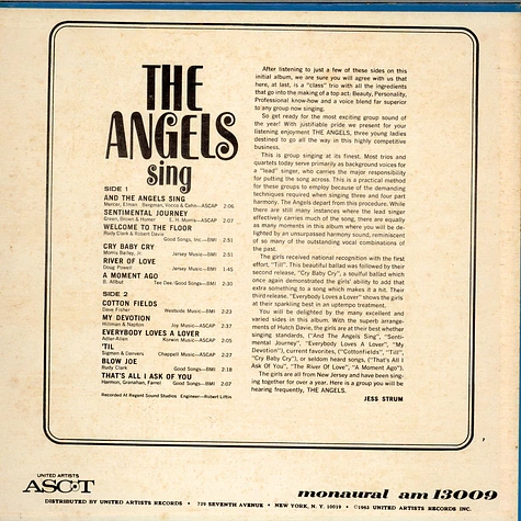 The Angels - Sing Twelve Of Their Greatest Hits