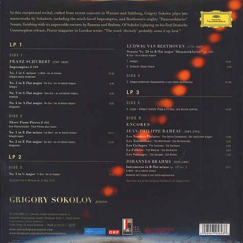 Grigory Sokolov - Sokolov: Schubert / Beethoven