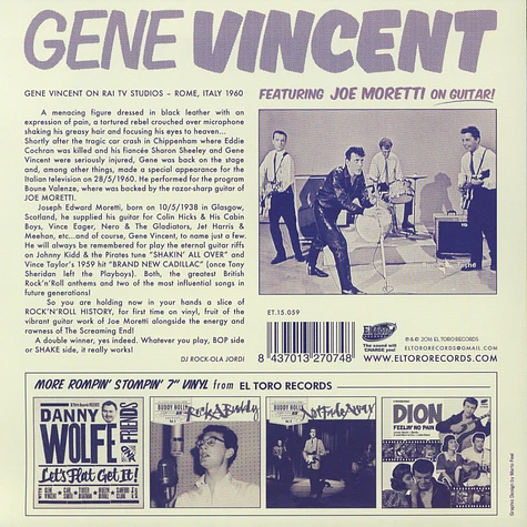 Gene Vincent - Boppin & Shakin In Italy