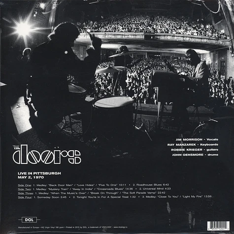 The Doors - Live In Pittsburgh, May 2 1970 180g Vinyl Edition