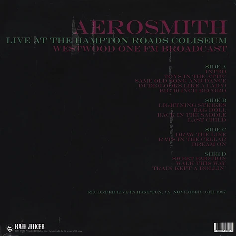 Aerosmith - Live At The Hampton Road Coliseum - Westwood One FM Broadcast