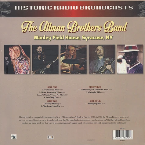 Allman Brothers Band - Manley Field House, Syracuse, NY