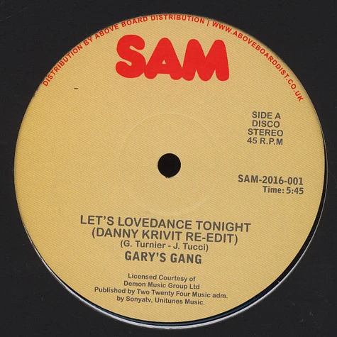 Gary's Gang - Let's Lovedance Tonight Danny Krivit Re-Edit
