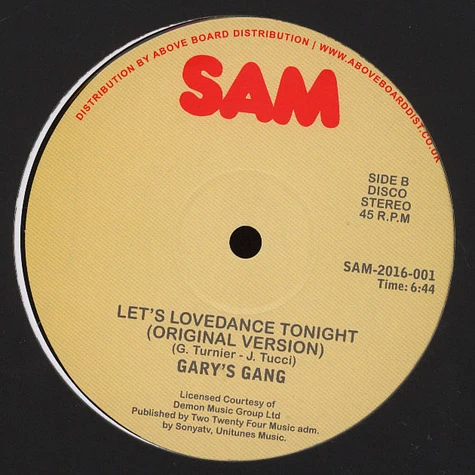 Gary's Gang - Let's Lovedance Tonight Danny Krivit Re-Edit