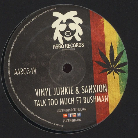 Vinyl Junkie & Sanxion - Talk To Much Feat. Bushman