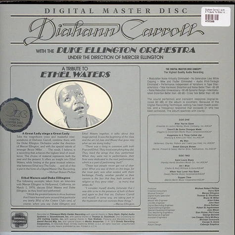 Diahann Carroll With The Duke Ellington Orchestra Under The Direction Of Mercer Ellington - A Tribute To Ethel Waters