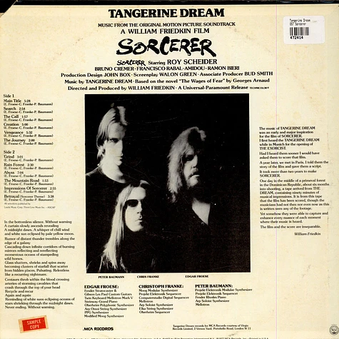 Tangerine Dream - OST Sorcerer