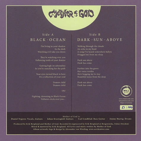 Mother Of God - Black Ocean Blue Vinyl Edition