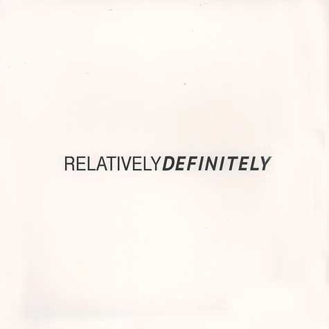 Oliver Schories - Relatively Definitely