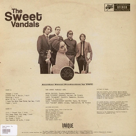 The Sweet Vandals - So Clear