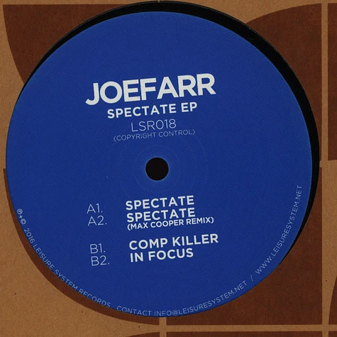 Joe Farr - Spectate EP