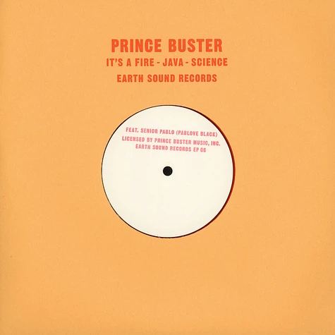 Prince Buster & Senior Pablo (Pablove Black) - It's A Fire / Java / Science