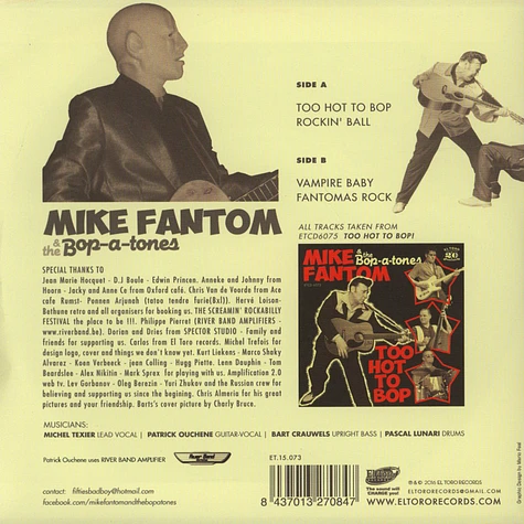 Mike Fantom & The Bop-A-Tones - Fantomas Rock
