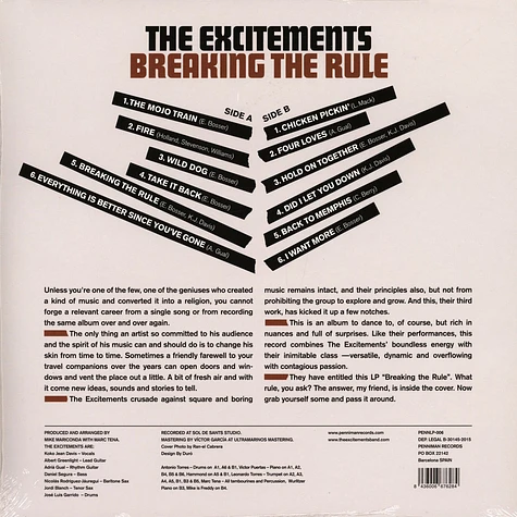 The Excitements - Breaking The Rule