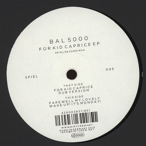 Bal 5000 - For Kid Caprice EP