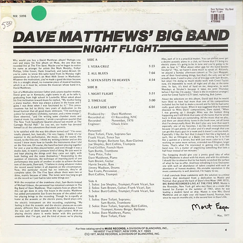 Dave Matthews' Big Band - Night Flight