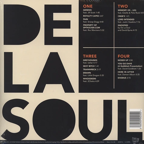De La Soul - And The Anonymous Nobody Black Vinyl Edition