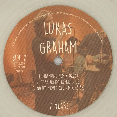 Lukas Graham - 7 Years Clear Vinyl Edition