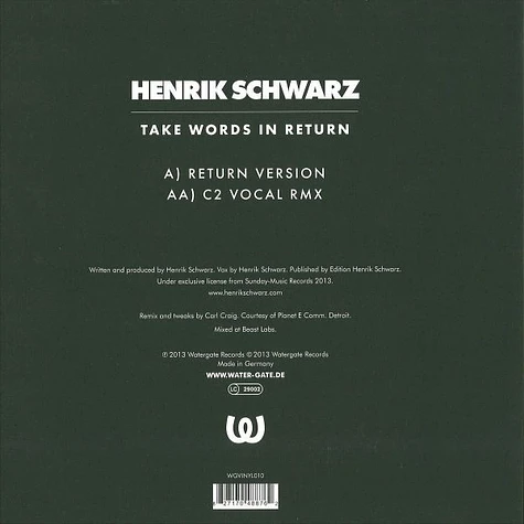 Henrik Schwarz - Take Words In Return