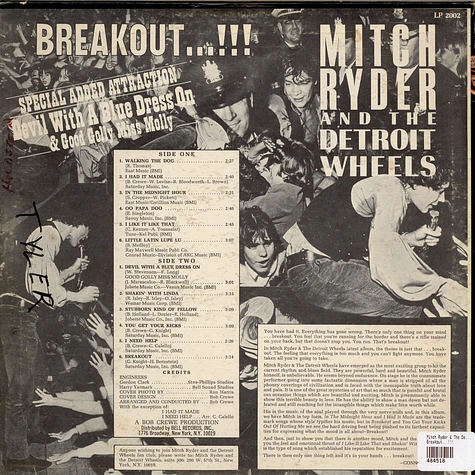 Mitch Ryder & The Detroit Wheels - Breakout...!!!