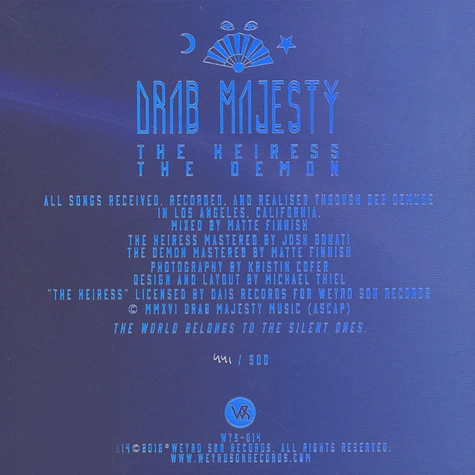 Drab Majesty - The Heiress / The Demon
