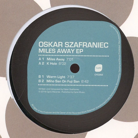 Oskar Szafraniec - Miles Away EP