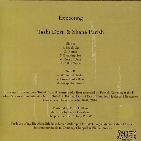 Tashi Dorji & Shane Parish - Expecting