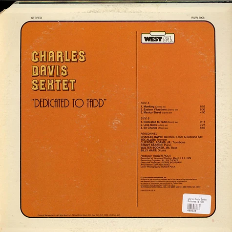Charles Davis Sextet - Dedicated To Tadd