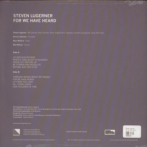 Steven Lugerner - For We Have Heard